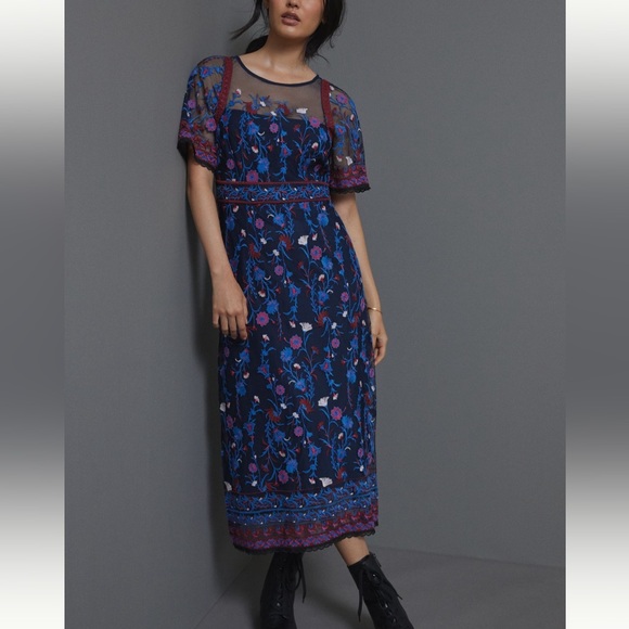 Anthropologie Dresses & Skirts - NWT Anthropologie Mehreen Embroidered Dress 12